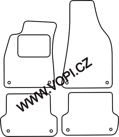 Textil-Autoteppiche Audi A4 11/200 - 10/2007 Carfit (210)